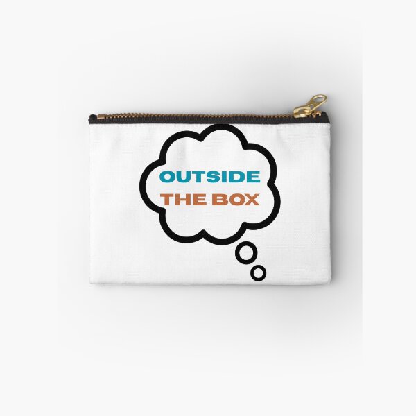 Item preview, Think Outside The Box Creative Thinking Motivation Typography Design designed and sold by HumTumMe.