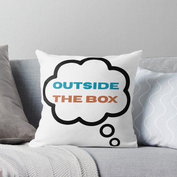 Item preview, Think Outside The Box Creative Thinking Motivation Typography Design designed and sold by HumTumMe.