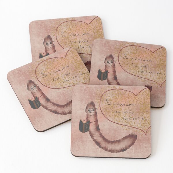 Item preview, A bookworm is reading a book designed and sold by Landfisch.