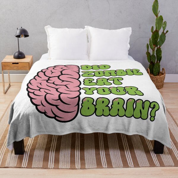 Item preview, Did Zombie Eat Your Brain? | Sarcastic Design with Half Brain Illustration designed and sold by ChibiNekoSpace.