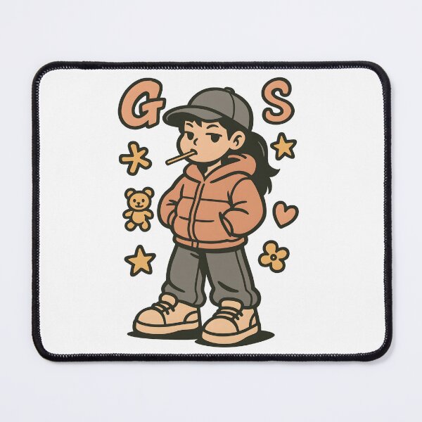 Item preview, Playful Street Girl Mascot – Cartoon Graffiti Sticker Design designed and sold by Kindly Dead.