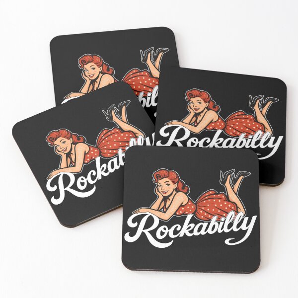 Item preview, Rockabilly pin-up woman 1950s lying down, petticoat, gift designed and sold by Pineapple-Tree.