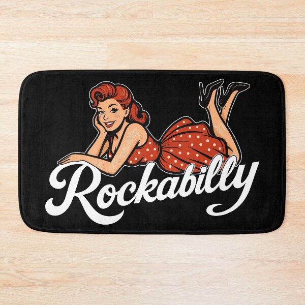 Item preview, Rockabilly pin-up woman 1950s lying down, petticoat, gift designed and sold by Pineapple-Tree.