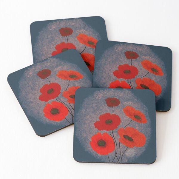 Item preview, Abstract poppy in moonlight designed and sold by Landfisch.
