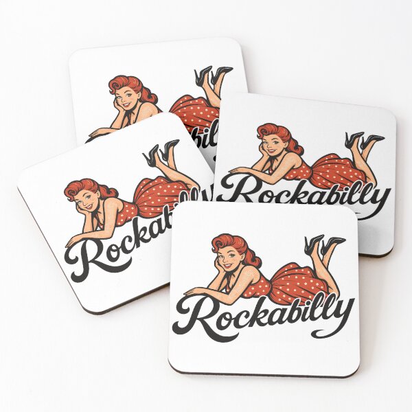 Item preview, Rockabilly pin-up woman 1950s lying down, petticoat, gift designed and sold by Pineapple-Tree.
