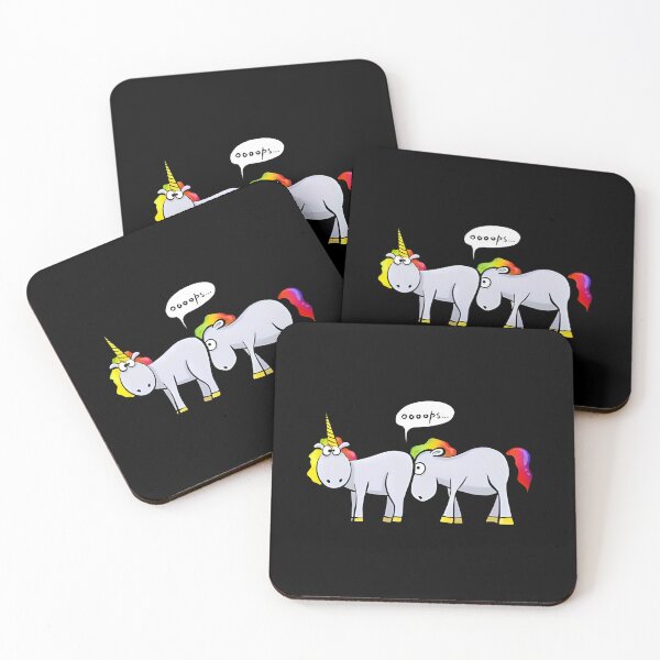 Item preview, Oooops Funny Unicorns — Sarcastic Fantasy Cartoon Humor designed and sold by HBDStudio.
