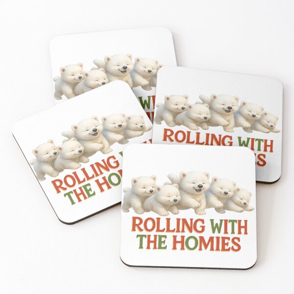 Item preview, Rolling With The Homies Polar Bears — Cute Funny Winter Design designed and sold by KimmiesColors.