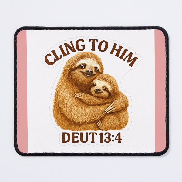 Item preview, Cling to Him - Deut 13:4- Sloth Style! designed and sold by vineartstudio.