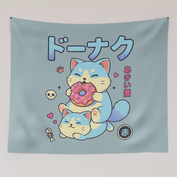Item preview, Kawaii Donut Cats - Cute Japanese Pastel Food Art designed and sold by AwesomeBeyondLimits.