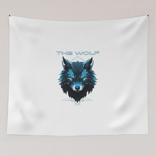 Item preview, Blue Geometric Wolf Crest designed and sold by Krfto.