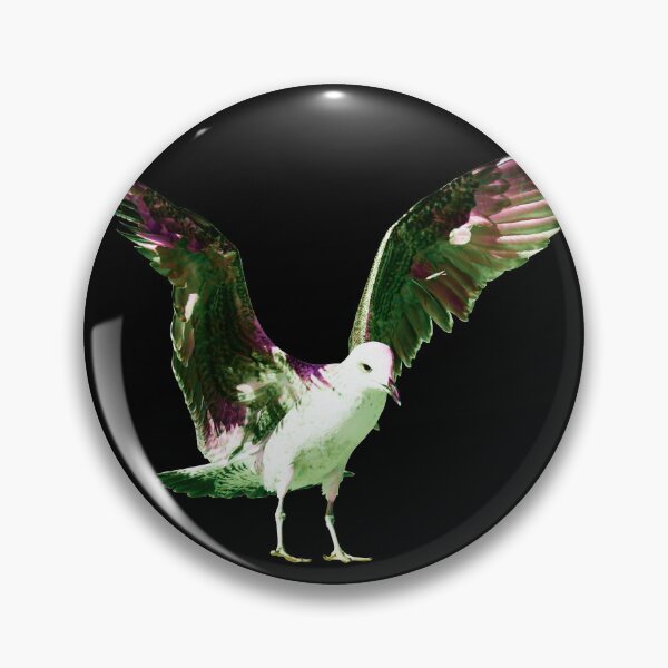 Item preview, A Flight of Colors in the Dark – The Luminous Seagull / Swiss Artwork Photography designed and sold by Raphael Wolf.