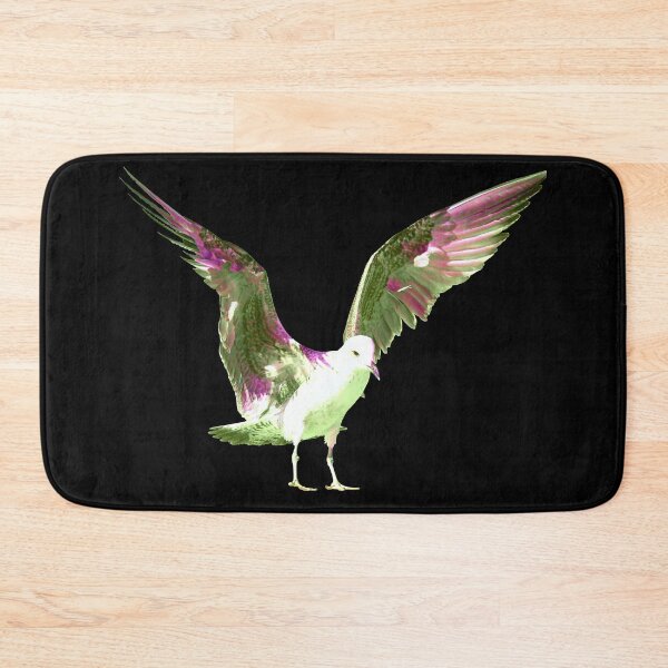 Item preview, Pink Flight in the Dark – The Glowing Seagull / Swiss Artwork Photography designed and sold by Raphael Wolf.