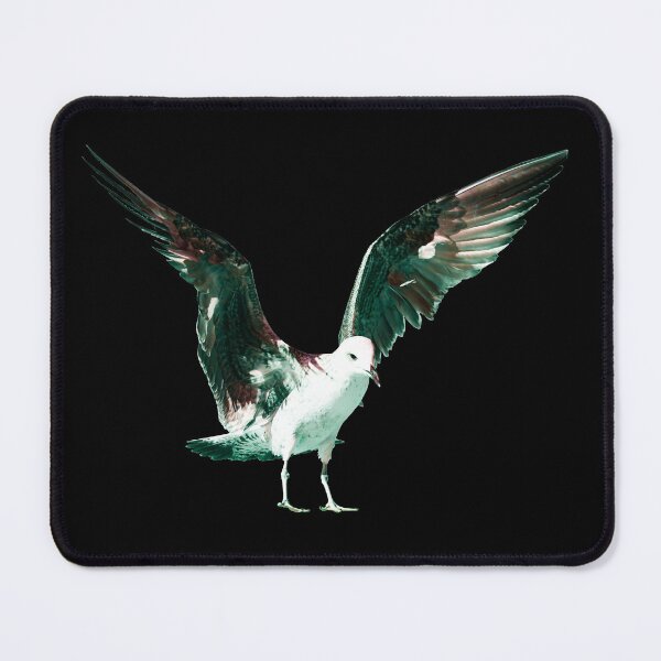 Item preview, Green Flight in the Dark – The Glowing Seagull / Swiss Artwork Photography designed and sold by Raphael Wolf.