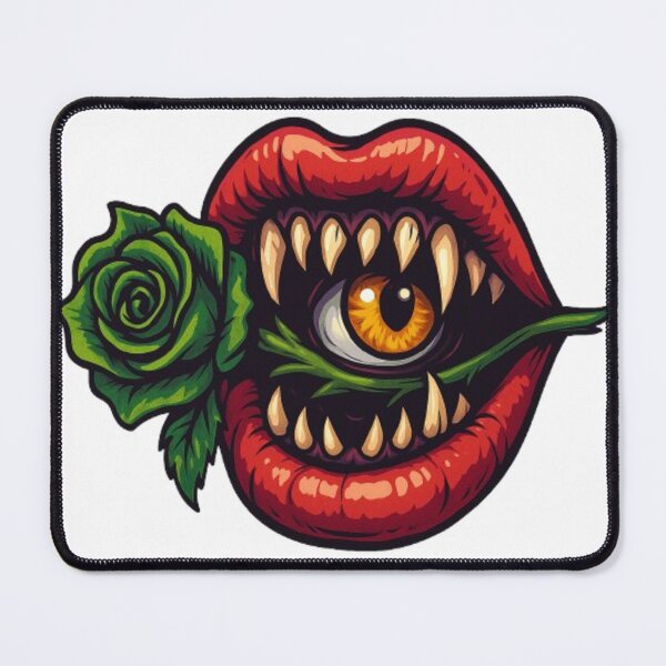 Item preview, “The Eye of Desire – Dark Surreal Neon Art” designed and sold by GlowAIDesigns.