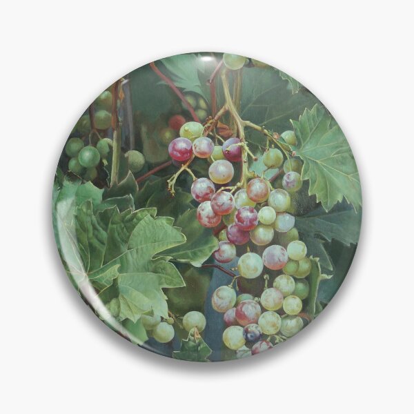 Item preview, Grapevine with Ripening Grapes – Botanical Hyperrealism by Lukian designed and sold by LukianArtPrint.