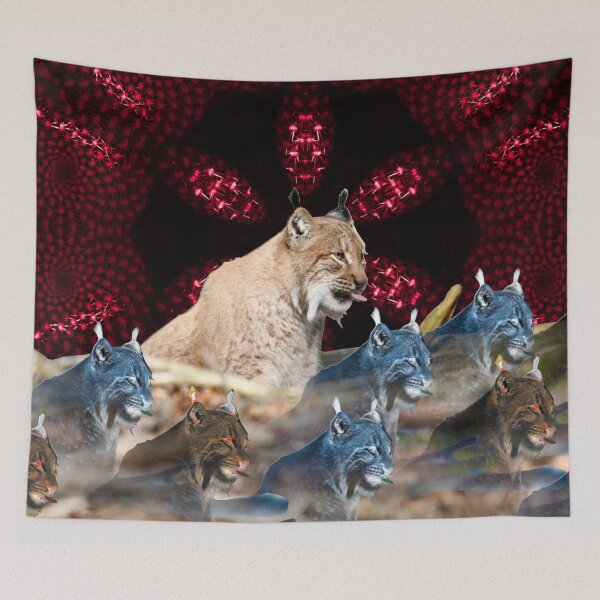 Item preview, Lynx and Blue Spirits – Powerful Vision / Swiss Artwork Photography designed and sold by Raphael Wolf.
