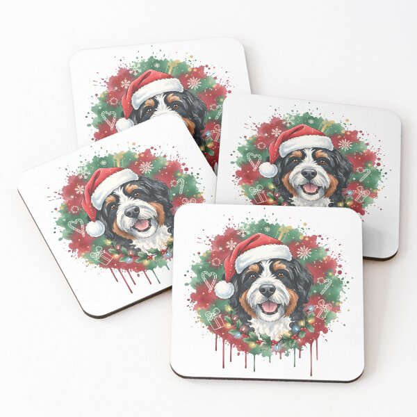 Item preview, Bernedoodle | Christmas Colorful Watercolor Design #1 designed and sold by MatsurexDesigns.