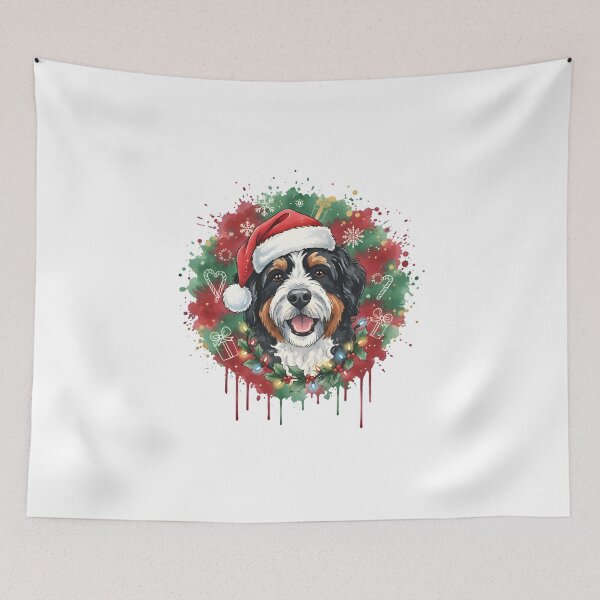 Item preview, Bernedoodle | Christmas Colorful Watercolor Design #1 designed and sold by MatsurexDesigns.