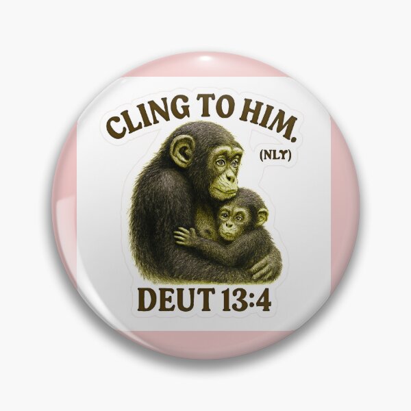 Artikelvorschau, Halte dich an ihn fest – Deuteronomium 13,4 – Affenbaby klammert sich an seine Mutter entworfen und verkauft von vineartstudio.