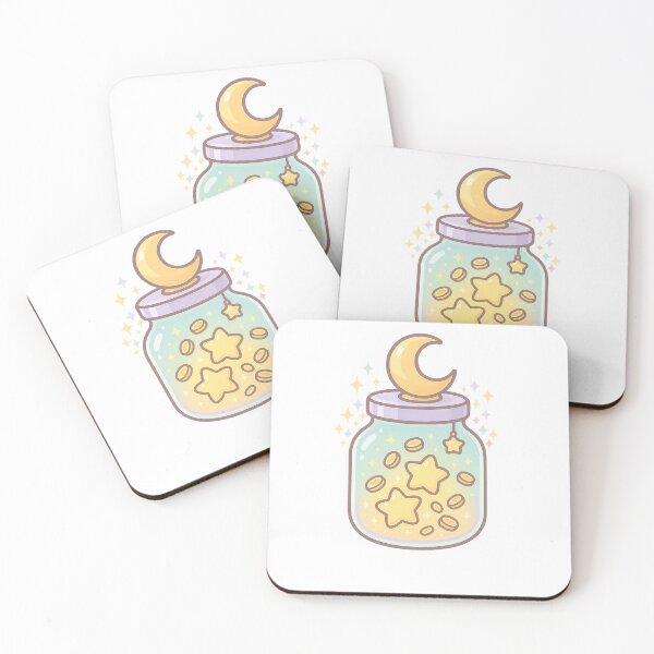 Item preview, Moonlight Money Jar Sticker | Cute Kawaii Manifestation Art | Money Sticker | Spiritual Art | Divine Feminine Energy designed and sold by HerDreamCodes.