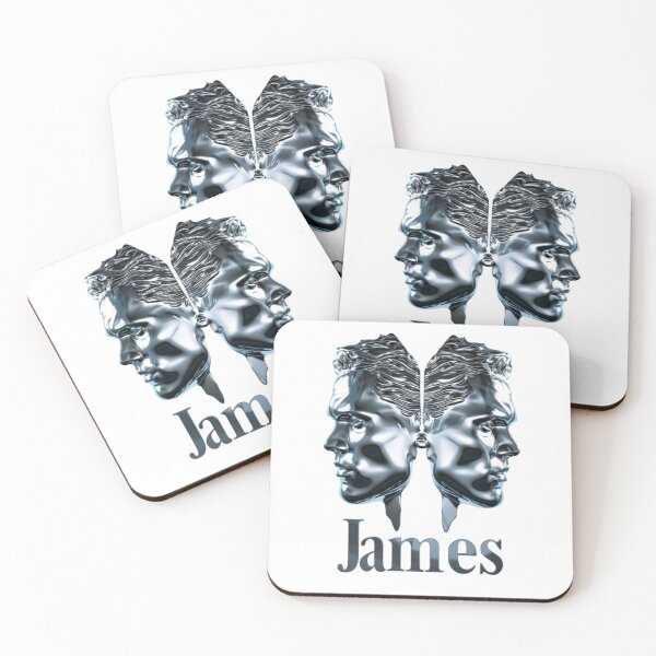 Item preview, James Gemini – Chrome Twin Faces Zodiac Art designed and sold by AlexLineArt.