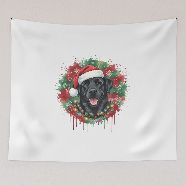 Item preview, Black Lab | Christmas Colorful Watercolor Design #1 designed and sold by MatsurexDesigns.