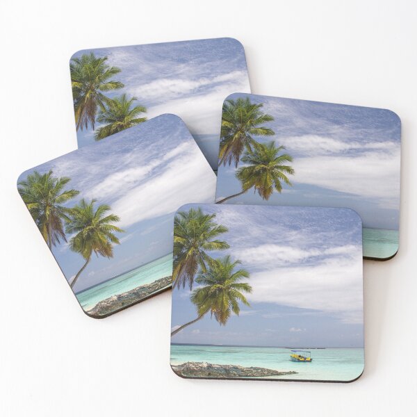 Item preview, Maldivian Paradise: Palm Trees Over Turquoise Lagoon designed and sold by Greysline.