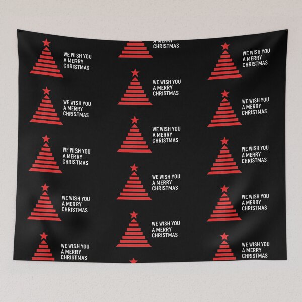 Item preview, Minimalist Red Bar Christmas Tree with Modern Vertical Text – Clean Holiday Design designed and sold by PixelVibe782.