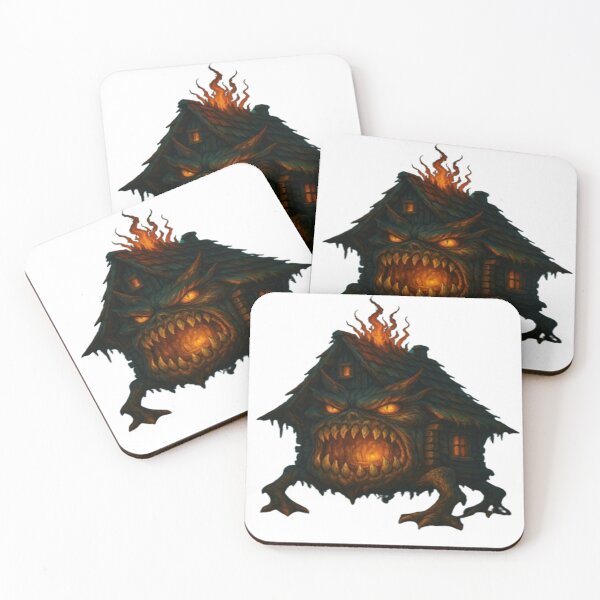 Item preview, The Burning Monster House – Dark Horror Fantasy Art designed and sold by GlowAIDesigns.