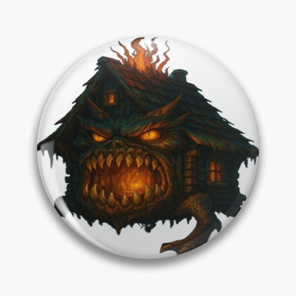 Item preview, The Burning Monster House – Dark Horror Fantasy Art designed and sold by GlowAIDesigns.