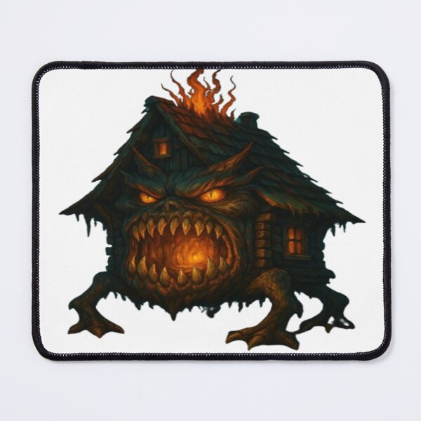 Item preview, The Burning Monster House – Dark Horror Fantasy Art designed and sold by GlowAIDesigns.