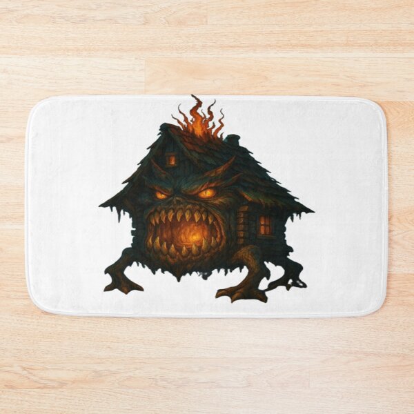 Item preview, The Burning Monster House – Dark Horror Fantasy Art designed and sold by GlowAIDesigns.