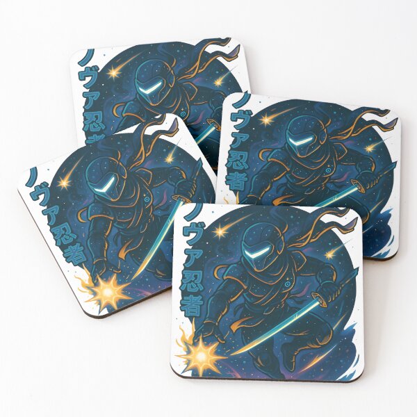 Item preview, Nova Ninja – Galactic Shadow Assassin | Retro Japanese Cosmic Art designed and sold by Snackwear Apparel.