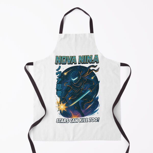Item preview, Nova Ninja – Galactic Shadow Assassin | Retro Japanese Cosmic Art designed and sold by Snackwear Apparel.