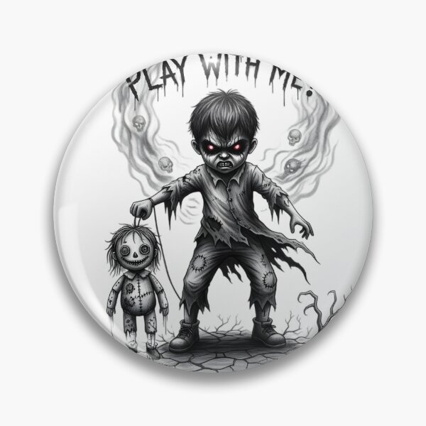 Item preview, Angry Child Horror Tee with Creepy Doll - Play With Me? designed and sold by SaicoGN.