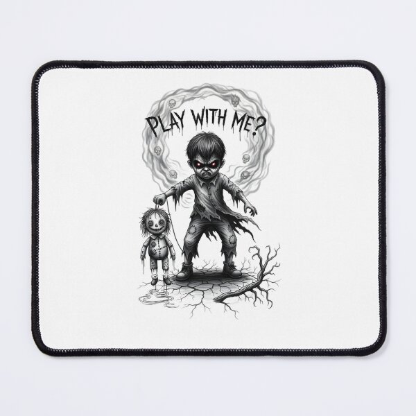 Item preview, Angry Child Horror Tee with Creepy Doll - Play With Me? designed and sold by SaicoGN.