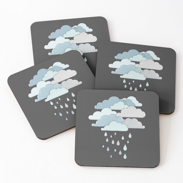 Item preview, Layered Rain Clouds with Blue and Gray Drops designed and sold by NoctaHike.