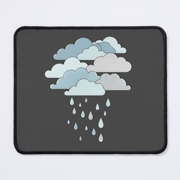 Item preview, Layered Rain Clouds with Blue and Gray Drops designed and sold by NoctaHike.