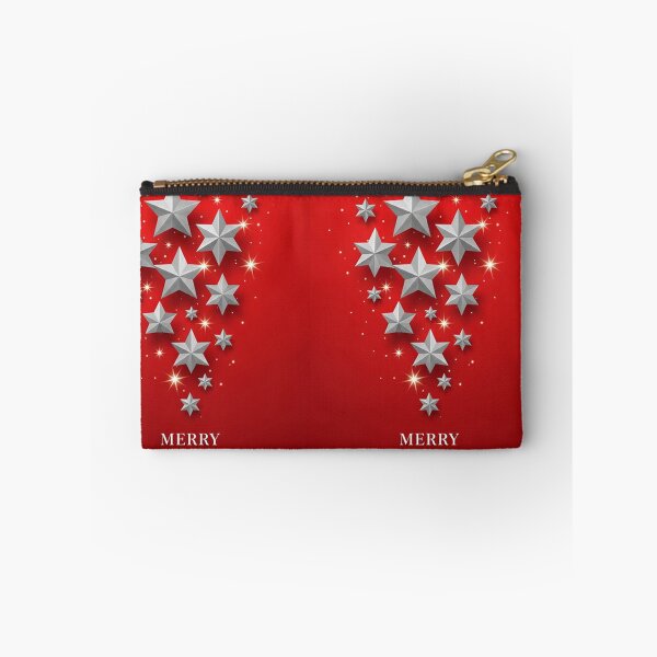 Item preview, Red Christmas Card with Cascading Silver Stars – Elegant Holiday Greeting Design designed and sold by PixelVibe782.