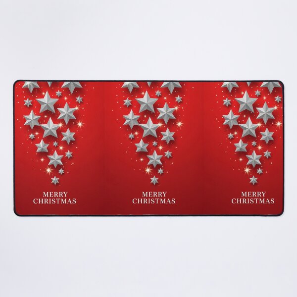Item preview, Red Christmas Card with Cascading Silver Stars – Elegant Holiday Greeting Design designed and sold by PixelVibe782.