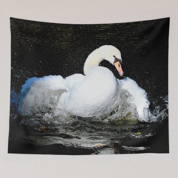 Item preview, The Flamenco Swan – Dance of Grace / Swiss Artwork Photography designed and sold by Raphael Wolf.