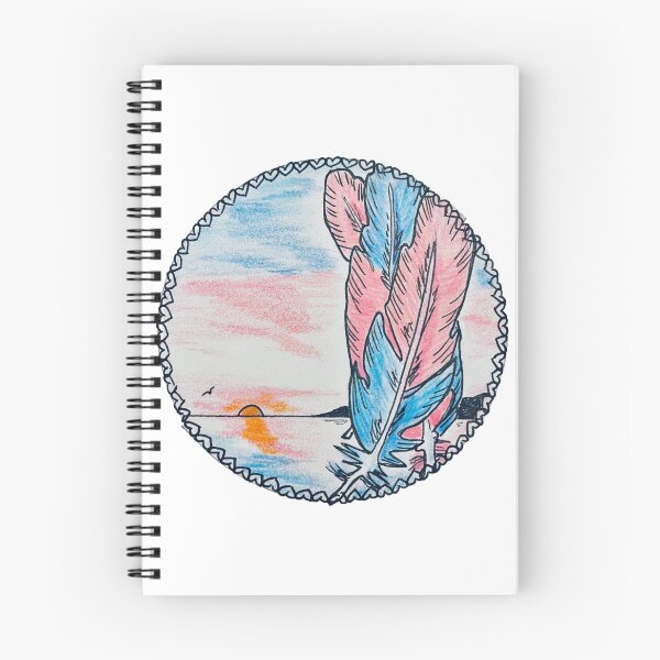 Item preview, Original Drawing “Flock Together” Transgender Pride Feather Art designed and sold by JamesDArting.