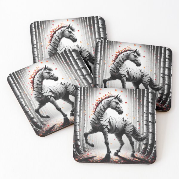 Item preview, Birchbark Horse, Ai Generated Art  designed and sold by ACC .