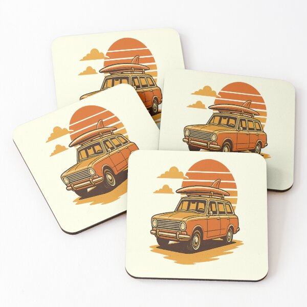 Item preview, Retro Surf Wagon – Vintage Beach Adventure Car T-Shirt designed and sold by NAJURE.