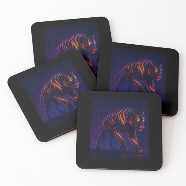 Item preview, Cyber Neon Tiger – Glowing Beast of the Future T-Shirt designed and sold by NAJURE.