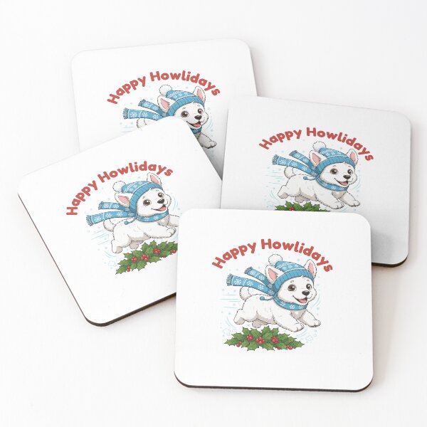 Item preview, ¡Felices fiestas, Akbash! – Un adorable perrito navideño con bufanda de invierno. designed and sold by The Real Life Symphony.