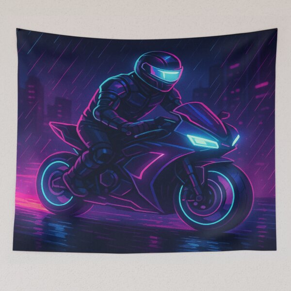 Item preview, NEON RIDER – Cyber Night Rush T-Shirt designed and sold by NAJURE.