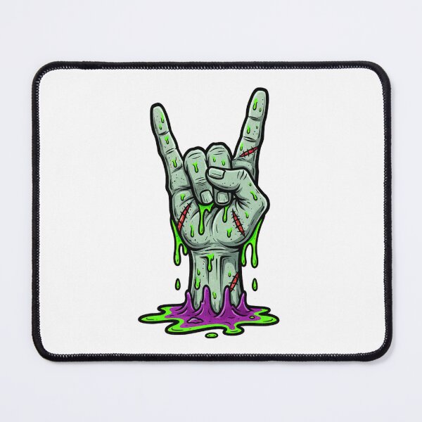 Item preview, Zombie Rock Hand: Melting Green Slime Devil Horns Sign designed and sold by Scorpio Art.