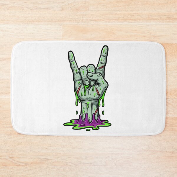 Item preview, Zombie Rock Hand: Melting Green Slime Devil Horns Sign designed and sold by Scorpio Art.