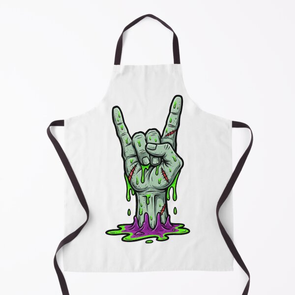 Item preview, Zombie Rock Hand: Melting Green Slime Devil Horns Sign designed and sold by Scorpio Art.
